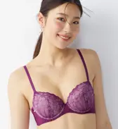 夢みるブラ(R) ライト ブラ＆ショーツセット ドリームデイリリー【一部カラーSALE】, パープル, model image number 0